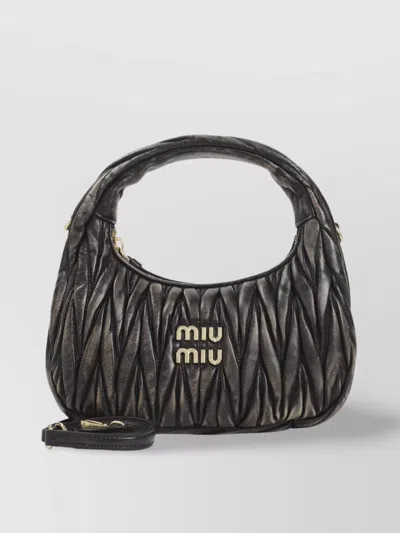 Miu Miu Quilted Top Handle Shoulder Bag