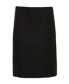 Miu Miu Radzimir Logo Embroidered Pencil Skirt In Black