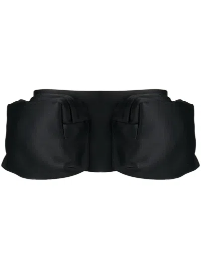 Miu Miu Radzimir Peplum Belt In Schwarz