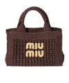 Miu Miu Raffia-effect Woven Handbag