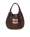 Miu Miu Raffia-effect Woven Shoulder Bag