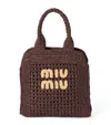 Miu Miu Raffia-effect Woven Tote Bag