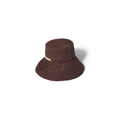 Miu Miu Raffia Hat In Brown