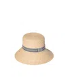 Miu Miu Raffia Hat In Neutral