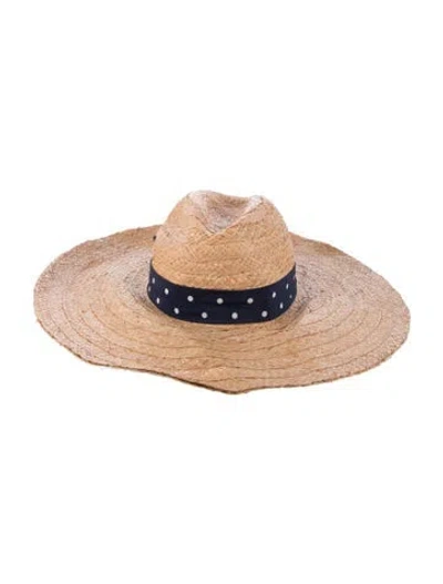 Pre-owned Miu Miu Raffia Straw Sun Hat In Neutrals