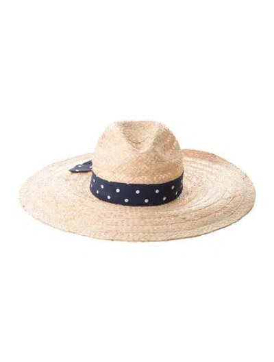 Pre-owned Miu Miu Raffia Sun Hat In Neutral