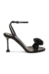 Miu Miu Raso Sandal In Nero