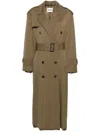 Miu Miu Raw-cut Maxi Trench Coat
