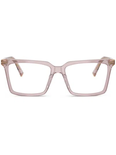 Miu Miu Rectangle-frame Glasses In 紫色