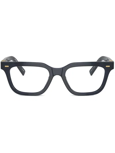 Miu Miu Rectangle-frame Glasses In Blue