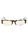 Miu Miu Rectangle Frame Glasses In Brown