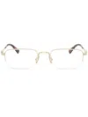 Miu Miu Brille Mit Eckigem Gestell In Gold