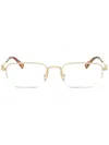 Miu Miu Brille Mit Eckigem Gestell In Gold