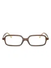 Miu Miu Rectangle-frame Glasses In Transparent