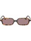 Miu Miu Rectangle-frame Sunglasses In 褐色