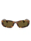 Miu Miu Rectangle-frame Sunglasses In Black