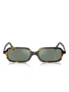 Miu Miu Rectangle-frame Sunglasses In Green