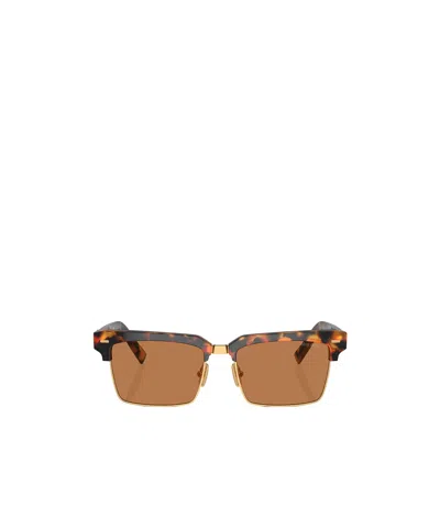 Miu Miu Rectangle-frame Sunglasses In Brown