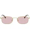 Miu Miu Rectangle-frame Sunglasses In Gold