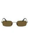 Miu Miu Rectangle-frame Sunglasses In Green