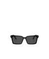 Miu Miu Womens Black Mu 13zs Rectangle-frame Acetate Sunglasses In Black