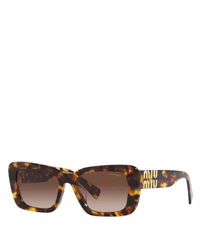 MIU MIU RECTANGLE SUNGLASSES, 53MM