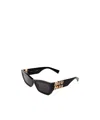 Miu Miu Rectangle Sunglasses In Black