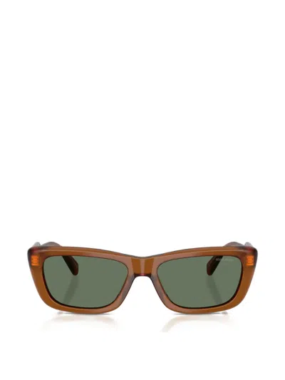Miu Miu Rectangle Sunglasses In Brown