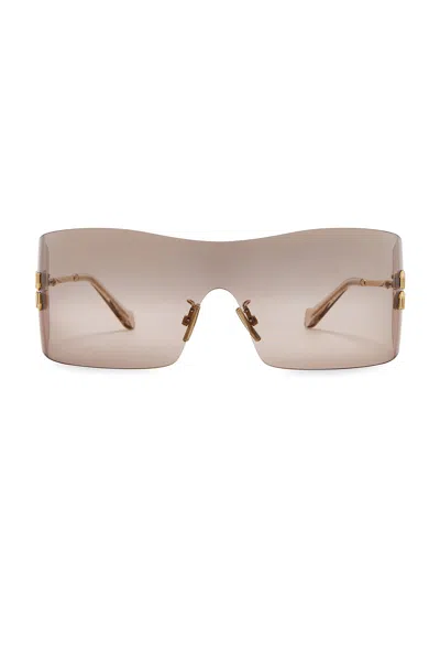 Miu Miu Rectangle Sunglasses In Brown