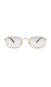 Miu Miu Rectangle Sunglasses In Gold