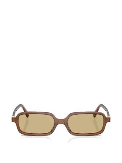 MIU MIU RECTANGLE-FRAME SUNGLASSES