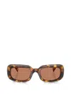 Miu Miu Rectangle-frame Sunglasses In Brown