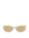 Miu Miu Rectangle-frame Sunglasses In Neutral