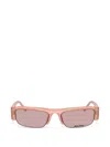 Miu Miu Rectangle-frame Sunglasses In Pink