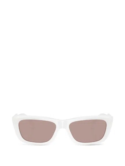 Miu Miu Rectangle-frame Sunglasses In Weiss