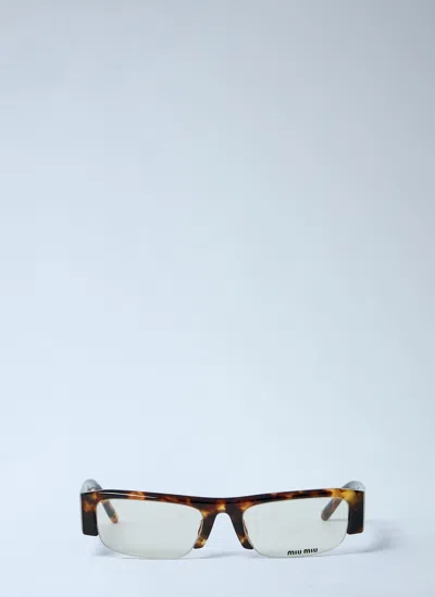 MIU MIU RECTANGULAR ACETATE EYEWEAR FRAMES
