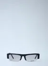 Miu Miu B07s Rectangle-frame Sunglasses In Black