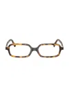 Miu Miu Rectangular Eyeglasses In Havana Honey