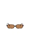 Miu Miu Tortoiseshell Rectangle-frame Sunglasses In Brown