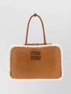 Miu Miu Rectangular Handbag Shearling Trim