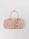 Miu Miu Rectangular Quilted Handbag Top Handles