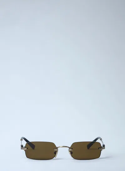 MIU MIU RECTANGULAR RIMLESS SUNGLASSES