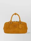 Miu Miu Rectangular Shape Suede Handbag With Top Handles
