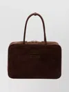 Miu Miu Rectangular Suede Tote Bag Top Handles