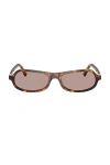 Miu Miu Womens Brown Mu A03s Irregular-frame Tortoise Acetate Sunglasses In Brown