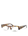 Miu Miu Rectangular Acetate Eyewear Frames In Brown