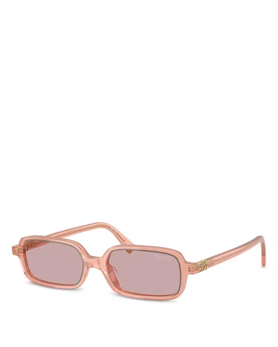 MIU MIU RECTANGULAR SUNGLASSES, 51MM