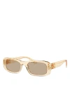 Miu Miu Women's 53mm Rectangular Sunglasses In Yellow/brown Solid