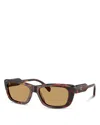 Miu Miu Womens Brown Mu B12s Rectangular-frame Acetate Sunglasses In Brown