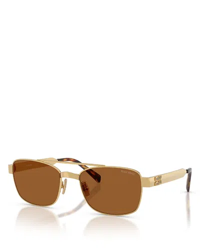 Miu Miu Rectangular Sunglasses, 56mm In Multi